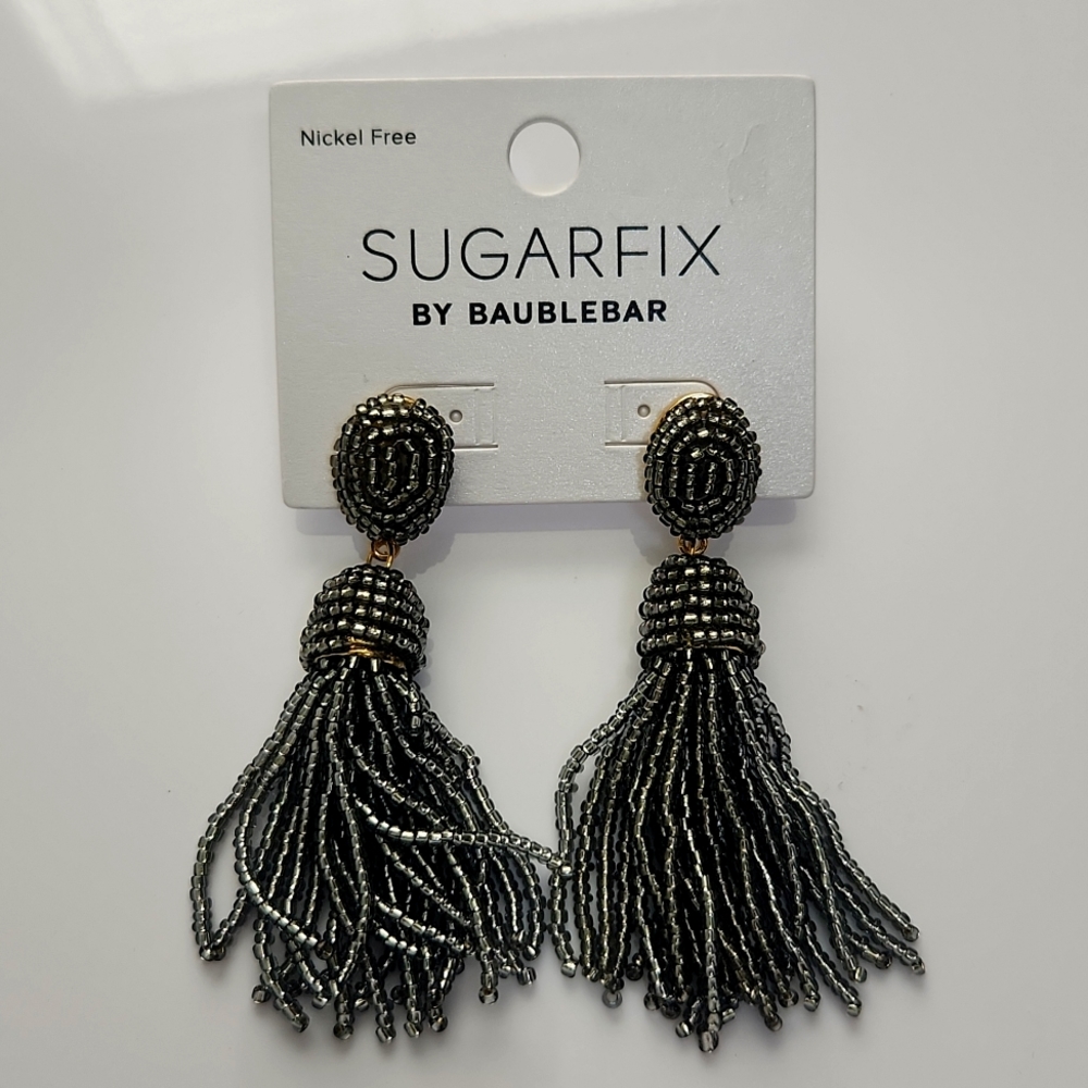 SUGARFIX by BaubleBar Polished Beaded Tassel Earrings